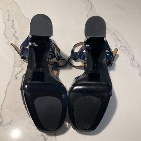 NAPOLEONI Sz 39 Leather Chunky Heel Platform Sandals Made in Italy NWOT - Picture 10 of 14